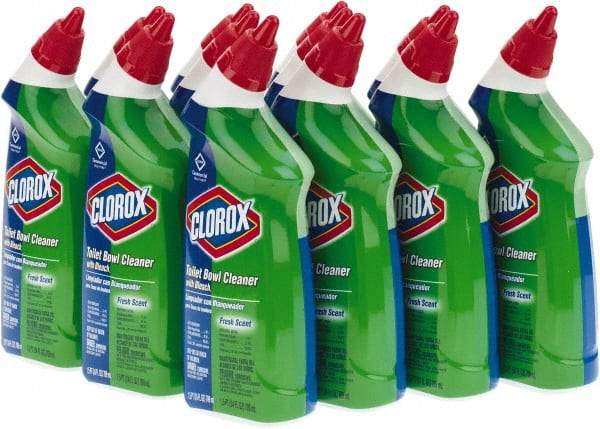 Clorox - 24 oz Bottle Gel Toilet Bowl Cleaner - Bleach Scent, Disinfectant, Nonacidic, Toilet Bowl - Americas Industrial Supply