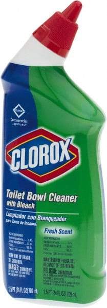 Clorox - 24 oz Bottle Gel Toilet Bowl Cleaner - Bleach Scent, Disinfectant, Nonacidic, Toilet Bowl - Americas Industrial Supply