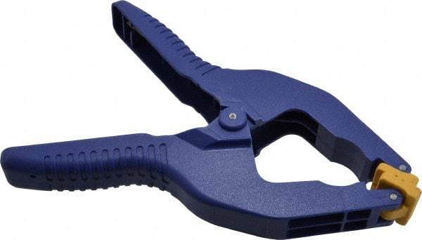 Irwin - 3" Jaw Opening Capacity, 3" Throat Depth, Spring Clamp - Resin Body, Resin Handle, Resin Tip - Americas Industrial Supply