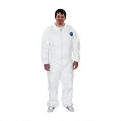 Dupont - Size 2XL Film Laminate General Purpose Coveralls - Zipper Closure - Americas Industrial Supply