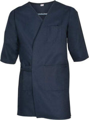 PRO-SAFE - Size XL Navy Blue Smock with 5 Pockets - Polyester and Cotton, Buttonless and Ties In Back - Americas Industrial Supply