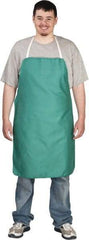 PRO-SAFE - 24 x 36" Flame Resistant/Retardant Bib Apron - Cotton, 10 oz Material, Green, 0 Pockets - Americas Industrial Supply