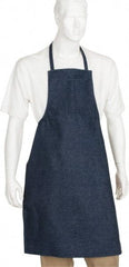 PRO-SAFE - 28 x 36" General Purpose Bib Apron - Denim, Denim Blue, 1 Pocket - Americas Industrial Supply