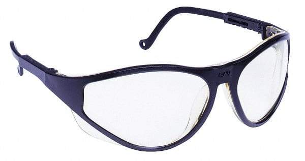 Uvex - Espresso Lenses, Framed Safety Glasses - Anti-Fog, Scratch Resistant, Black Plastic Frame, Adjustable Temples, Size Universal, Wrap Around - Americas Industrial Supply