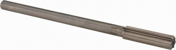 Alvord Polk - 15/32" High Speed Steel 6 Flute Chucking Reamer - Straight Flute, 0.373" Straight Shank, 1-3/4" Flute Length, 7" OAL - Americas Industrial Supply