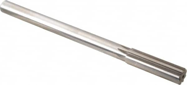 Alvord Polk - 47/64" High Speed Steel 8 Flute Chucking Reamer - Straight Flute, 5/8" Straight Shank, 2-1/2" Flute Length, 9-1/2" OAL - Americas Industrial Supply