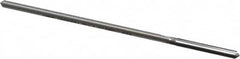 Alvord Polk - #29 High Speed Steel 4 Flute Chucking Reamer - Straight Flute, 0.1275" Straight Shank, 1" Flute Length, 4" OAL - Americas Industrial Supply