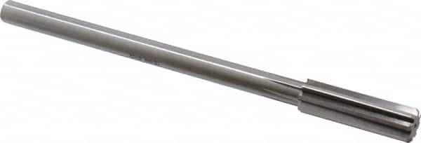 Alvord Polk - 15.5mm High Speed Steel 8 Flute Chucking Reamer - Straight Flute, 0.4355" Straight Shank, 2" Flute Length, 8" OAL - Americas Industrial Supply