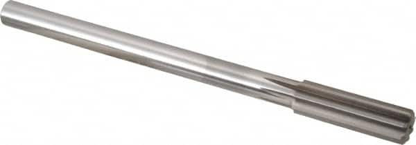 Alvord Polk - 17.5mm High Speed Steel 8 Flute Chucking Reamer - Straight Flute, 9/16" Straight Shank, 2-1/4" Flute Length, 9" OAL - Americas Industrial Supply