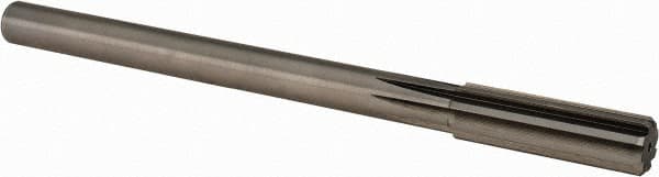 Alvord Polk - 18.5mm High Speed Steel 8 Flute Chucking Reamer - Straight Flute, 5/8" Straight Shank, 2-1/2" Flute Length, 9-1/2" OAL - Americas Industrial Supply