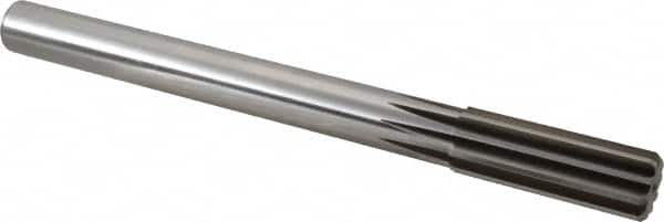 Alvord Polk - 25mm High Speed Steel 10 Flute Chucking Reamer - Straight Flute, 7/8" Straight Shank, 2-3/4" Flute Length, 10-1/2" OAL - Americas Industrial Supply