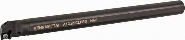 Kennametal - 23.62mm Min Bore Diam, 254mm OAL, 3/4" Shank Diam, A-SCLP Indexable Boring Bar - CP.. Insert, Screw Holding Method - Americas Industrial Supply