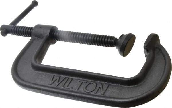 Wilton - Light-Duty 5" Max Opening, 2-1/2" Throat Depth, Ductile Iron Standard C-Clamp - 2,250 Lb Capacity, 0" Min Opening, Standard Throat Depth - Americas Industrial Supply