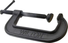 Wilton - Light-Duty 5" Max Opening, 2-1/2" Throat Depth, Ductile Iron Standard C-Clamp - 2,250 Lb Capacity, 0" Min Opening, Standard Throat Depth - Americas Industrial Supply