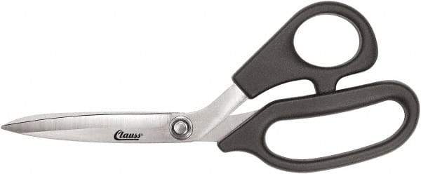 Clauss - 5" LOC, 8-1/2" OAL Stainless Steel Bent Shears - Plastic Offset Handle, For Paper, Fabric - Americas Industrial Supply