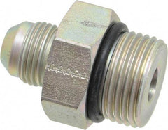 Eaton - 1/2" Tube OD, 37° Steel Flared Tube Straight Thread Connector - 3/4 ORB, Flared to Male SAE O-Ring Ends - Americas Industrial Supply