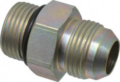 Eaton - 3/4" Tube OD, 37° Steel Flared Tube Straight Thread Connector - 3/4 ORB, Flared to Male SAE O-Ring Ends - Americas Industrial Supply