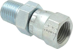 Eaton - 3/8" Tube OD, 37° Steel Flared Tube Female JIC 37° Swivel to Male Pipe Adapter - 1/4 NPT - Americas Industrial Supply
