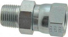 Eaton - 1/2" Tube OD, 37° Steel Flared Tube Female JIC 37° Swivel to Male Pipe Adapter - 3/8 NPT - Americas Industrial Supply