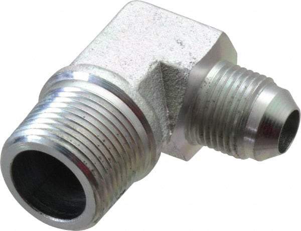 Eaton - 1/2" Tube OD, 37° Steel Flared Tube Male Elbow - 3/4 NPT, Flare x MNPT Ends - Americas Industrial Supply