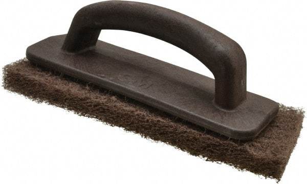 3M - 10" Long x 4.63" Wide x 1/2" Thick Hand Block with Cleansing Pad - Medium-Duty, Brown - Americas Industrial Supply