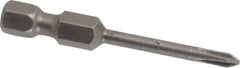 Apex - #0 Phillips Screwdriver Bit - 1/4" Hex Drive, 1-15/16" OAL - Americas Industrial Supply