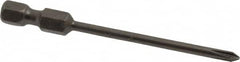 Apex - #0 Phillips Screwdriver Bit - 1/4" Hex Drive, 2-3/4" OAL - Americas Industrial Supply