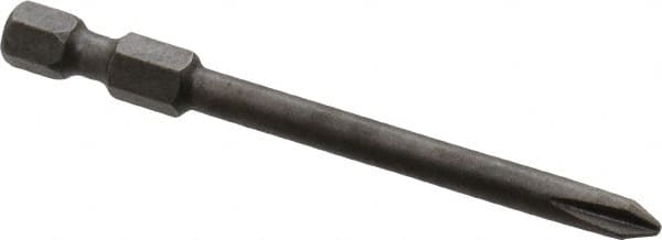 Apex - #1 Phillips Screwdriver Bit - 1/4" Hex Drive, 2-3/4" OAL - Americas Industrial Supply