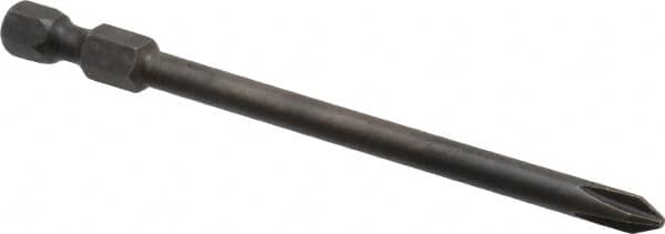 Apex - #1 Phillips Screwdriver Bit - 1/4" Hex Drive, 3-1/2" OAL - Americas Industrial Supply