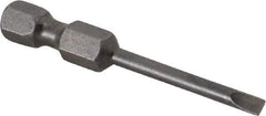 Apex - 0.122" Slotted Screwdriver Bit - 1/4" Hex Drive, 1-15/16" OAL - Americas Industrial Supply