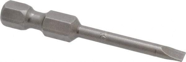 Apex - 0.134" Slotted Screwdriver Bit - 1/4" Hex Drive, 1-15/16" OAL - Americas Industrial Supply