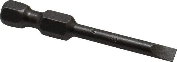 Apex - 0.154" Slotted Screwdriver Bit - 1/4" Hex Drive, 1-15/16" OAL - Americas Industrial Supply