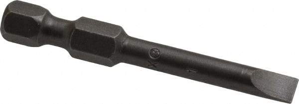 Apex - 0.187" Slotted Screwdriver Bit - 1/4" Hex Drive, 1-15/16" OAL - Americas Industrial Supply