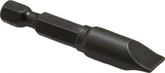 Apex - 0.36" Slotted Screwdriver Bit - 1/4" Hex Drive, 1-15/16" OAL - Americas Industrial Supply