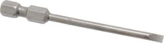 Apex - 0.134" Slotted Screwdriver Bit - 1/4" Hex Drive, 2-3/4" OAL - Americas Industrial Supply