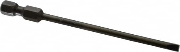 Apex - 0.134" Slotted Screwdriver Bit - 1/4" Hex Drive, 3-1/2" OAL - Americas Industrial Supply