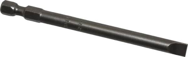 Apex - 1/4" Slotted Screwdriver Bit - 1/4" Hex Drive, 3-1/2" OAL - Americas Industrial Supply