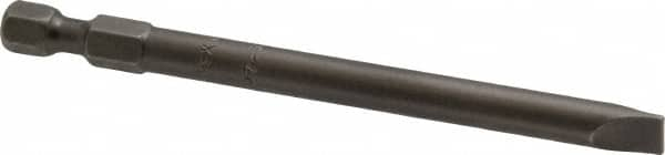 Apex - 1/4" Slotted Screwdriver Bit - 1/4" Hex Drive, 3-1/2" OAL - Americas Industrial Supply