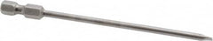 Apex - 0.134" Slotted Screwdriver Bit - 1/4" Hex Drive, 4" OAL - Americas Industrial Supply