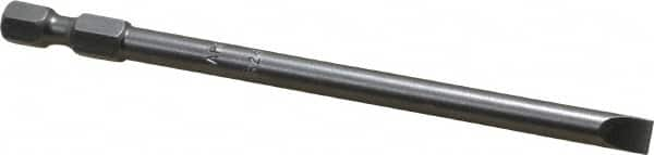 Apex - 0.215" Slotted Screwdriver Bit - 1/4" Hex Drive, 4" OAL - Americas Industrial Supply