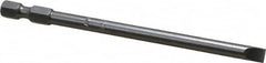 Apex - 0.215" Slotted Screwdriver Bit - 1/4" Hex Drive, 4" OAL - Americas Industrial Supply