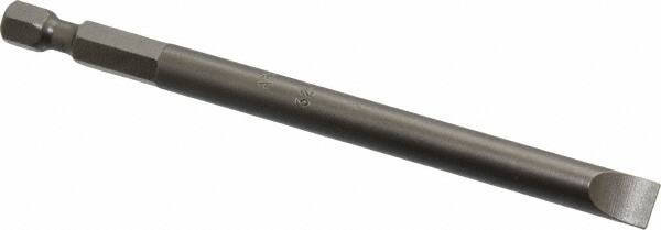 Apex - 0.275" Slotted Screwdriver Bit - 1/4" Hex Drive, 4" OAL - Americas Industrial Supply