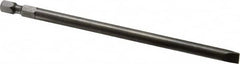 Apex - 1/4" Slotted Screwdriver Bit - 1/4" Hex Drive, 5" OAL - Americas Industrial Supply