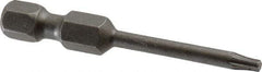 Apex - T8 Torx Bit - 1/4" Hex Drive, 1-15/16" OAL - Americas Industrial Supply