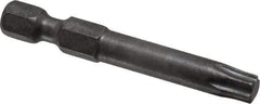 Apex - T30 Torx Bit - 1/4" Hex Drive, 1-15/16" OAL - Americas Industrial Supply