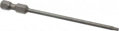 Apex - T8 Torx Bit - 1/4" Hex Drive, 3-1/2" OAL - Americas Industrial Supply