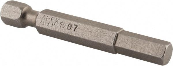 Apex - 7/32" Hex Bit - 1/4" Hex Drive, 1-15/16" OAL - Americas Industrial Supply