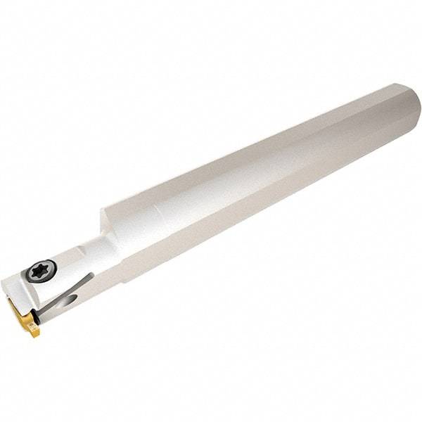Iscar - GEHIM, Internal, Left Hand, 0.098" Max Depth of Cut, 0.031 to 0.075" Groove Width, Indexable Grooving Tool Holder - 1/2" Shank Width, 6" OAL, Through Coolant - Americas Industrial Supply