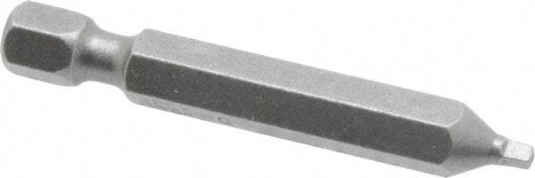 Apex - #0" Square Size Square Recess Bit - 1/4" Hex Drive, 1-15/16" OAL - Americas Industrial Supply