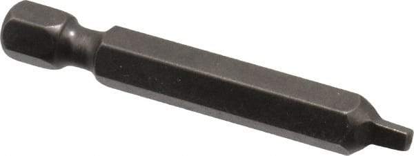 Apex - #1" Square Size Square Recess Bit - 1/4" Hex Drive, 1-15/16" OAL - Americas Industrial Supply